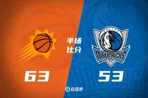 太阳半场领先独行侠10分 布克16分 狄龙11分3助 弗拉格7+5+4
