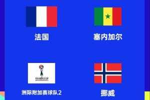 世界杯I组赛程：挪威vs法国末轮交手，比赛时间6月27日3点