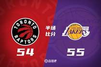 半场战报-湖人55-54猛龙 东契奇18+5詹姆斯13分艾顿12+7 马穆17分