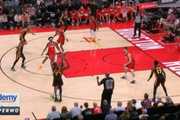 没收住！伊森扑防亚历山大-沃克三分犯规&垫脚追加一级恶犯